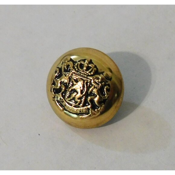 Vintage Gold Tone Embossed Coat Of Arms Buttons Set Of 8 - Picture 7 of 7